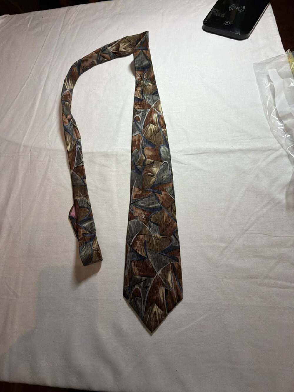 Jimmy Z Foundation Collection One Abstract Print Necktie